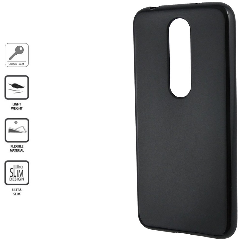 Silikoninis Nokia 6.1 plus 1mm. storio dėklas - Juodas Silikoninis Nokia 6.1 plus 1mm. storio dėklas - Juodas